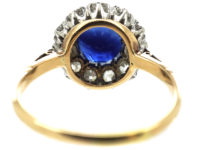 18ct Gold & Platinum, Sapphire & Diamond Cluster Ring
