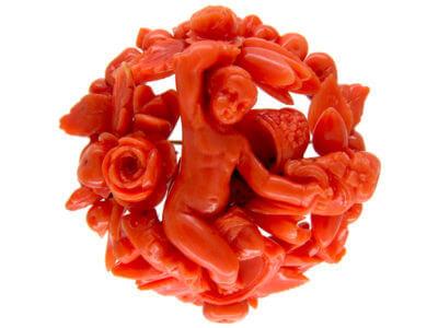 Antique jewellery coral
