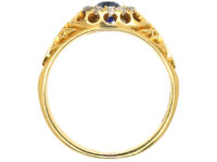 Victorian 18ct Gold, Sapphire & Diamond Cluster Ring