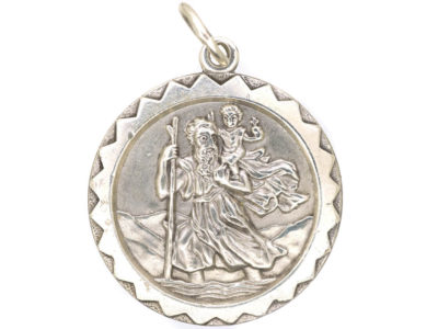 St Christopher Silver Pendant by Georg Jensen St Christopher Silver Pendant by Georg Jensen