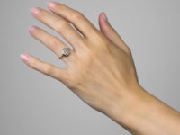 Art Deco 18ct Gold & Platinum Cluster Ring