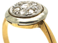 Art Deco 18ct Gold & Platinum Cluster Ring