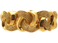 French 18ct Gold Interwoven Design Bracelet in Original Case