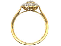 Edwardian 18ct Gold & Platinum, Diamond Daisy Cluster Ring