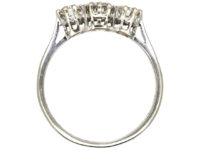 Art Deco Platinum, Three Stone Diamond Ring