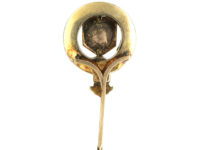 Scottish 15ct Gold, Bloodstone, Agate & Jasper Garter Tie Pin