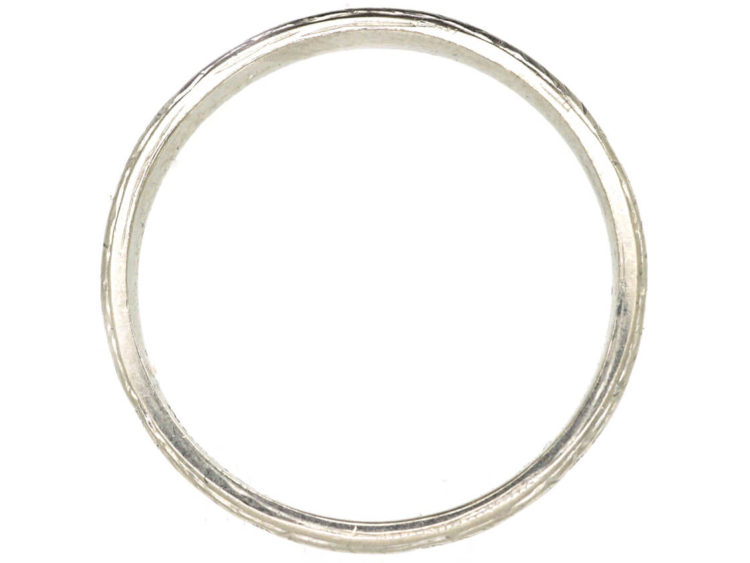 Art Deco Platinum Wedding Band