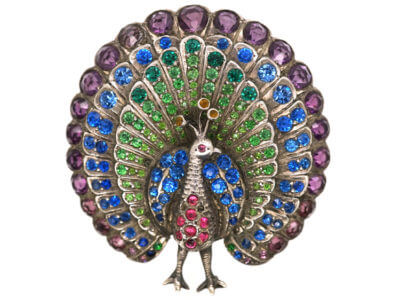 Antique jewellery peacock