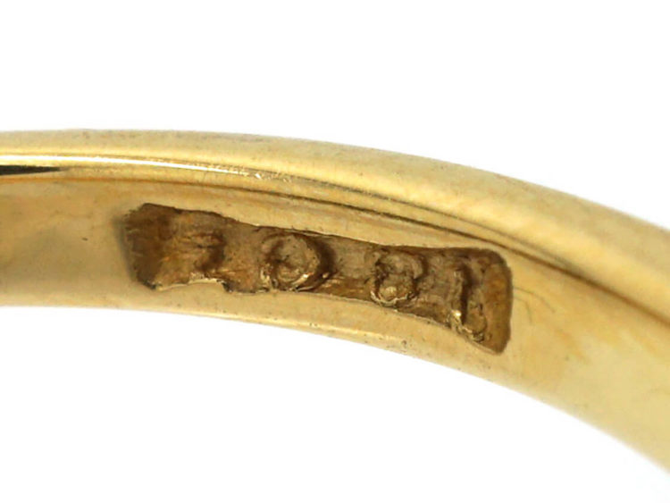 Victorian 18ct Gold Five Stone Sapphire & Diamond Ring