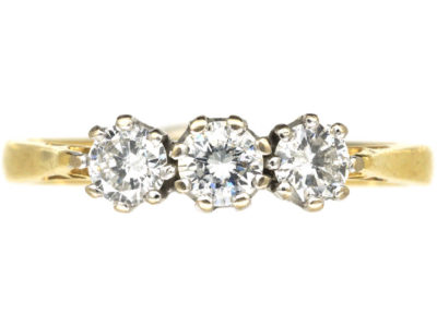18ct Gold Three Stone Diamond Ring