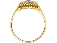 Edwardian 18ct Gold, Ruby & Diamond Cluster Ring