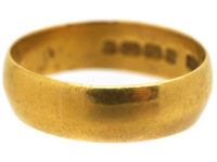 Victorian 22ct Gold Wide Wedding Band