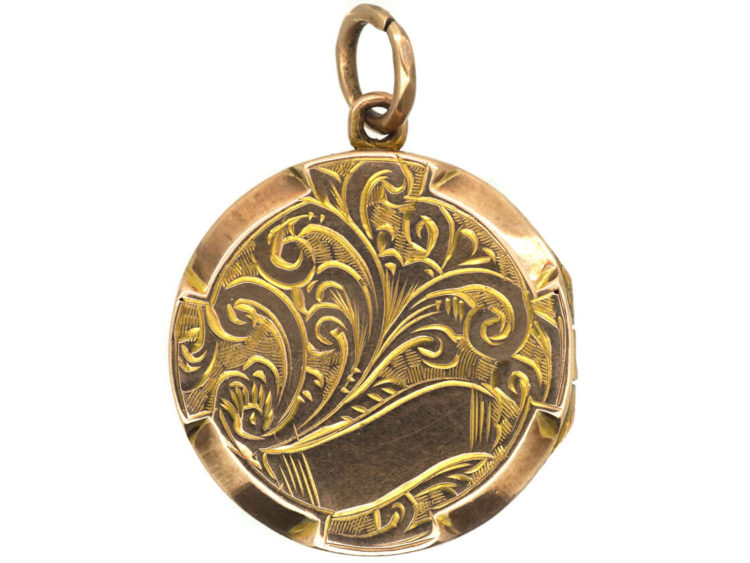 Edwardian 9ct Back & Front Round Locket