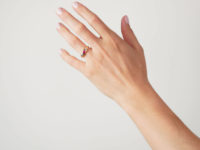 Edwardian 18ct Gold, Ruby & Diamond Rub Over Set Ring