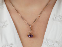 Georgian 15ct Gold Cased Snake Seal with Plain Amethyst Base
