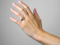 Edwardian 18ct Gold Moonstone & Diamond Heart Shaped Ring by Henry Barnett Joseph