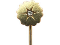 Victorian 15ct Gold & Diamond Star Tie Pin