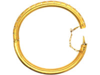 Edwardian 18ct Gold & Rose Diamond Bangle