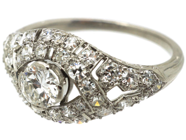 Art Deco Platinum & Diamond Ring