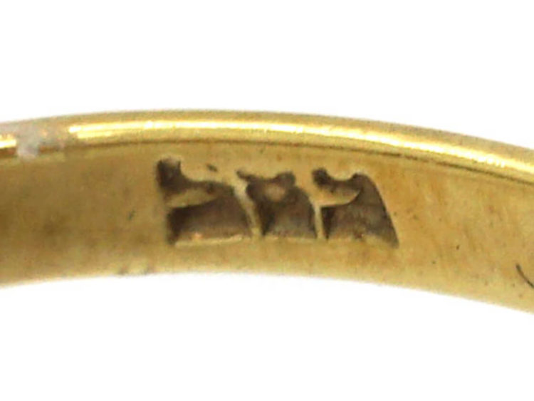 Art Deco 14ct Gold & Aquamarine Ring