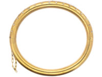 Edwardian 18ct Gold & Rose Diamond Bangle