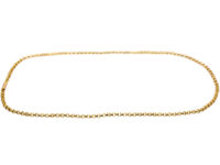 Victorian 9ct Gold Belcher Chain with Barrel Clasp