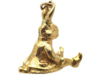 9ct Gold Seated Hare Charm