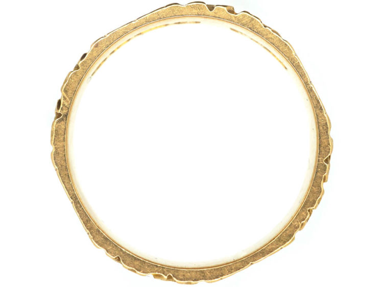 Victorian 18ct Gold Decorated Wedding Band