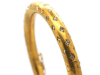 Edwardian 18ct Gold & Rose Diamond Bangle