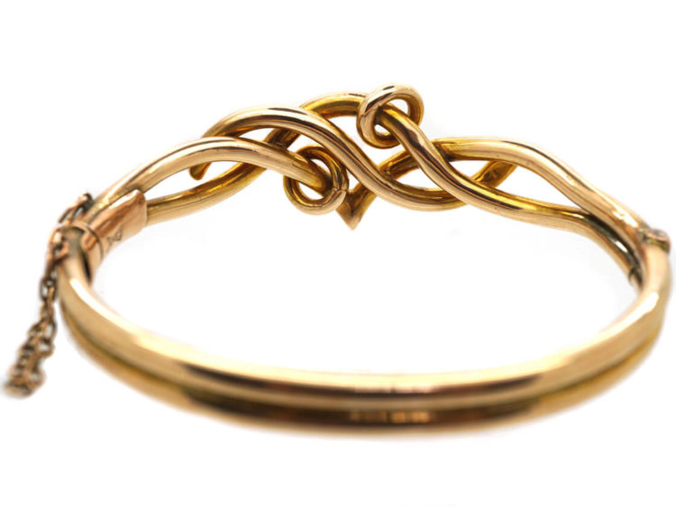 Edwardian 9ct Gold Coily Bangle