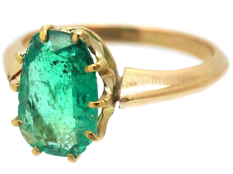 Edwardian 18ct Gold & Emerald Ring