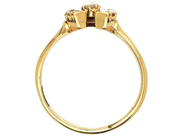 Victorian 18ct Gold & Diamond Horseshoe Ring