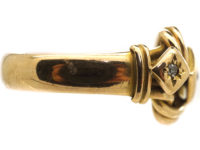 18ct Gold Lover's Knot Ring set with Diamonds