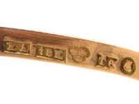 Swedish 18ct Gold Sapphire & Diamond Bangle