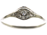 Art Deco Platinum & Diamond Cluster Ring