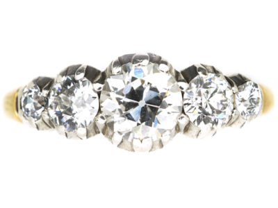 William 1V 18ct Gold Five Stone Diamond Ring