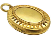 Victorian 15ct Gold Oval Locket