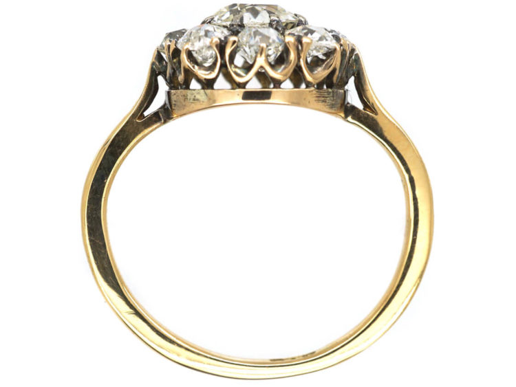 Edwardian 18ct Gold & Diamond Cluster Ring