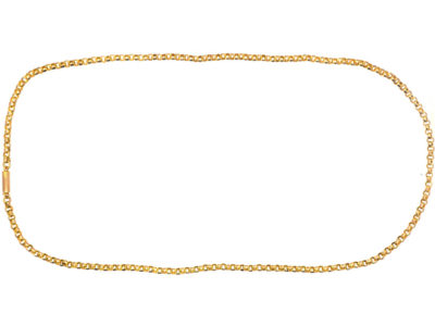 Victorian 9ct Gold Belcher Chain with Barrel Clasp