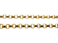 Victorian 9ct Gold Belcher Chain with Barrel Clasp