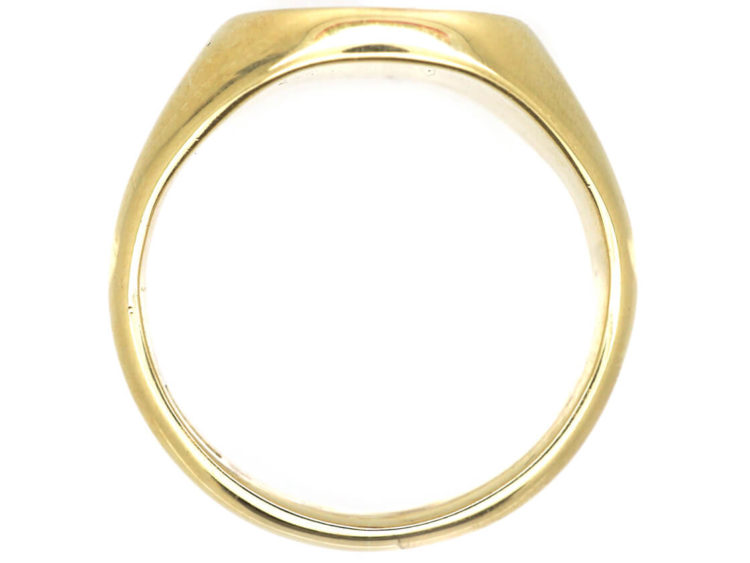 9ct Gold Signet Ring with an Owl Intaglio