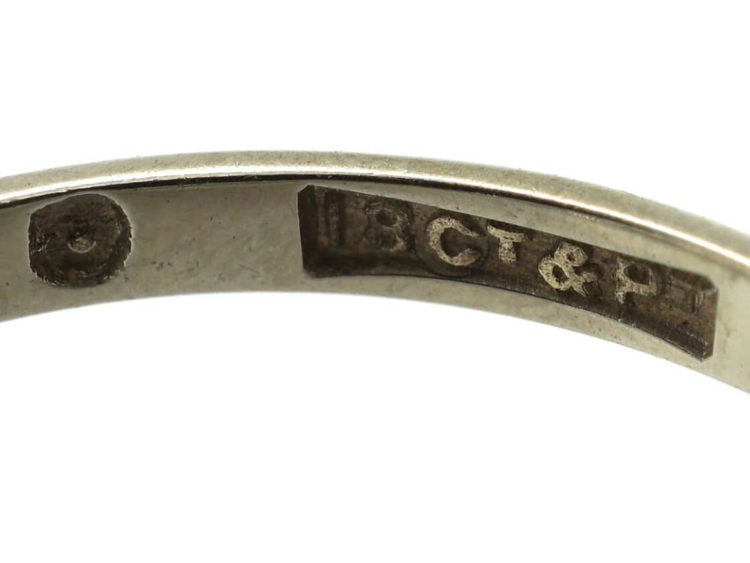 Edwardian Three Stone Diamond Ring with Diamond Set Shoulders