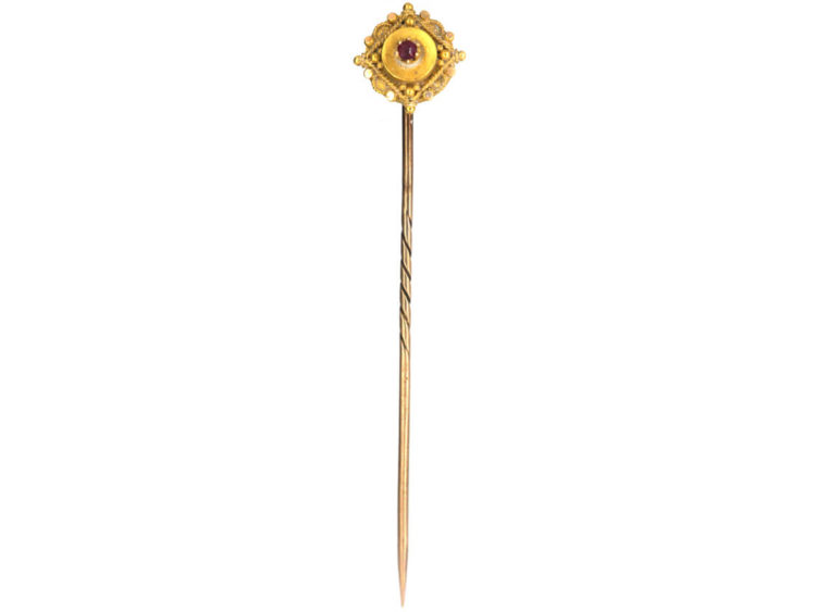 Victorian 15ct Gold & Ruby Tie Pin