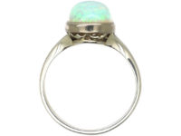 Art Deco Platinum & Opal Ring