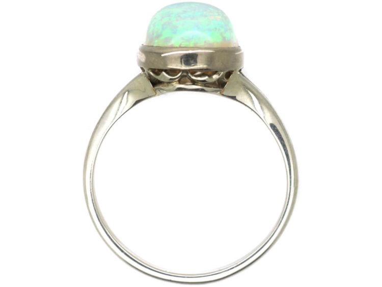 Art Deco Platinum & Opal Ring