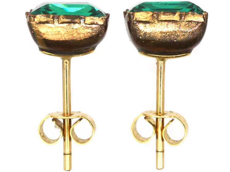 Georgian Green Paste Earrings