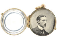 Victorian 9ct Gold & Rock Crystal Round Locket