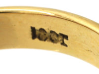 Edwardian 18ct Gold, Ruby & Diamond Rub Over Set Ring