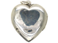 Silver Heart Shaped Locket Engraved with the name Val