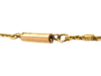 Edwardian 9ct Gold & Natural Pearls Chain